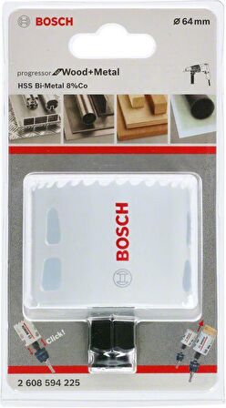Metal ve Ahşap 64 mm Hss Bi-Metal %8 Kobaltlı Delik Testeresi BOSCH 2608594225